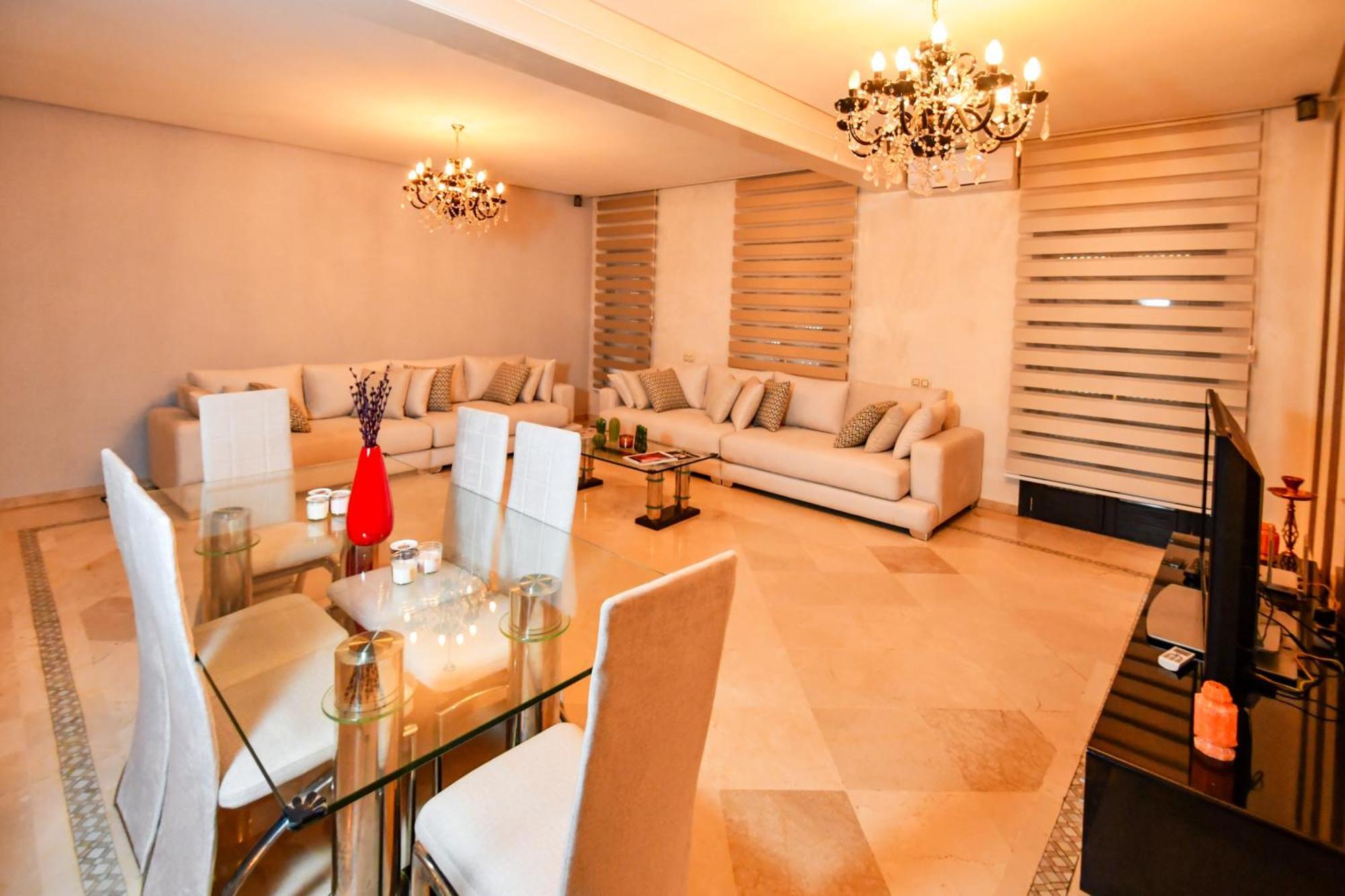 Appartement Haut Standing Gueliz Plaza マラケシュ エクステリア 写真